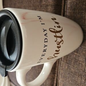 Madison Home Everyday I'm Hustlin Ceramic Mug With Black Cover